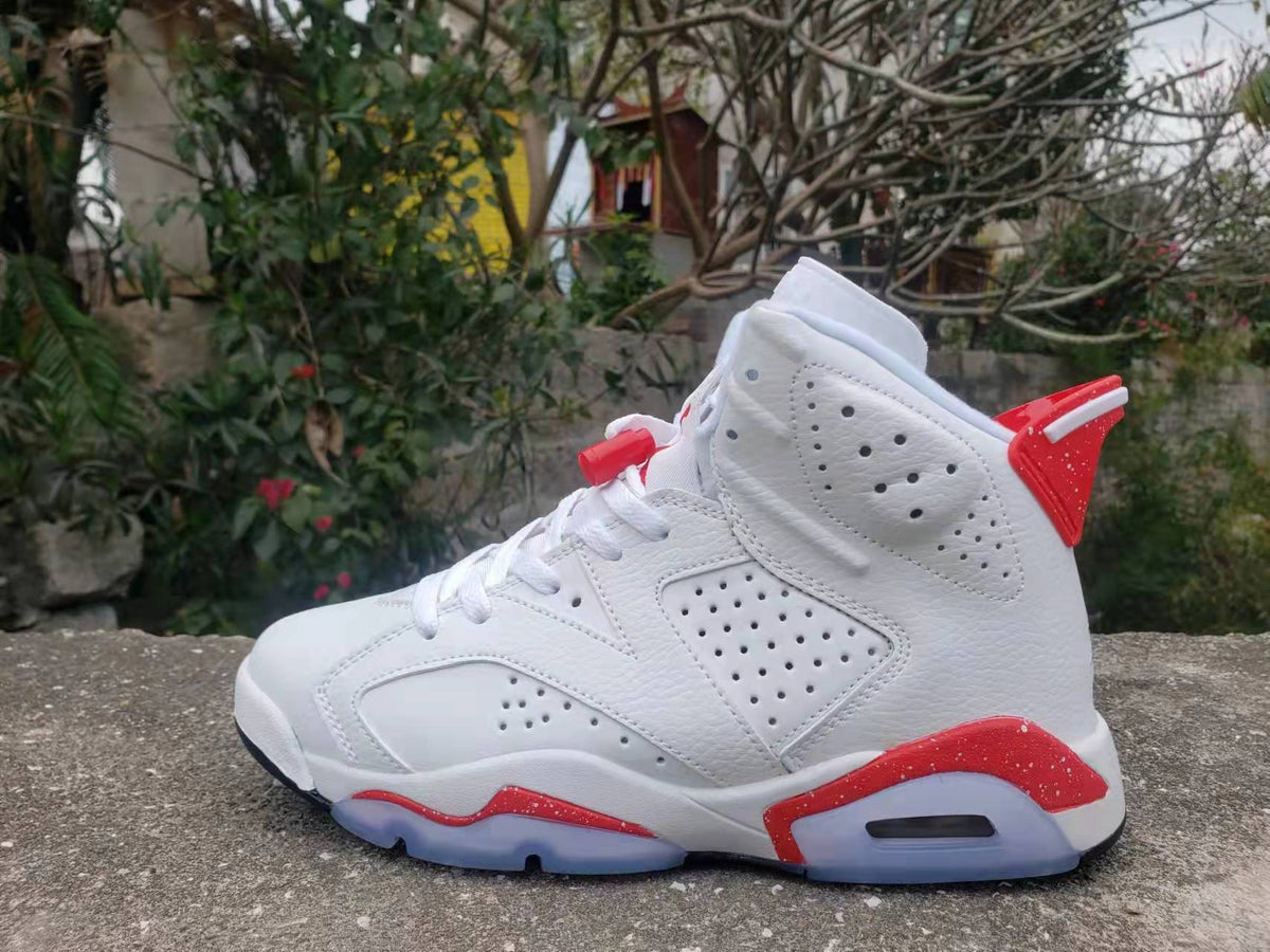 Sneakers, White Red Colorway, Lace Up Design, Casual Gift for Sneaker Fans