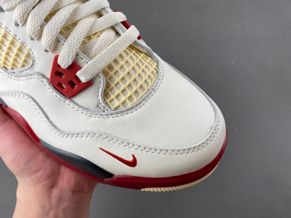 Low Top Sneakers, White Black Red Colorway, Lace Up Design, Casual Gift for Sneaker Fans