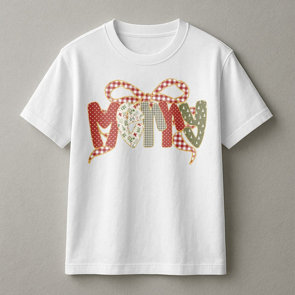 Adorable Holiday Bow Graphic Tee, Merry Christmas Coquette Bow T-Shirt, Preppy Aesthetic Xmas Shirt, Festive Christmas Tee, P