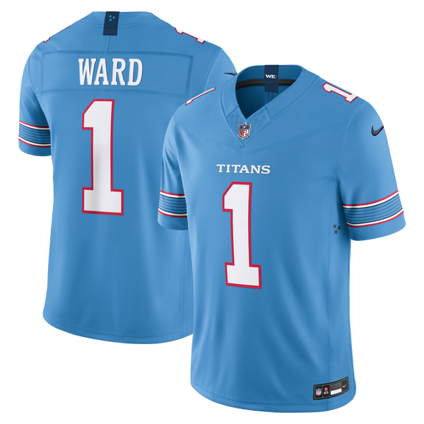 Tennessee Titans Cameron Ward Light Blue Team Vapor F.U.S.E. Stitched Limited Jersey