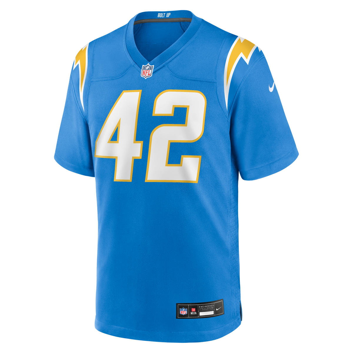Los Angeles Chargers Tucker Fisk Powder Blue Team Game Jersey