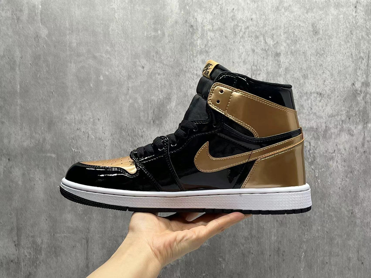 High Top Sneakers, Black Gold Colorway, Mismatched Colorway, Lace Up Design, Casual Gift for Sneaker Fans
