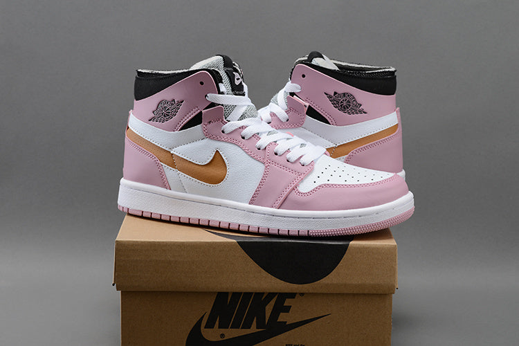 Sneakers, Pink White Colorway, Lace Up Design, Casual Gift for Sneaker Fans