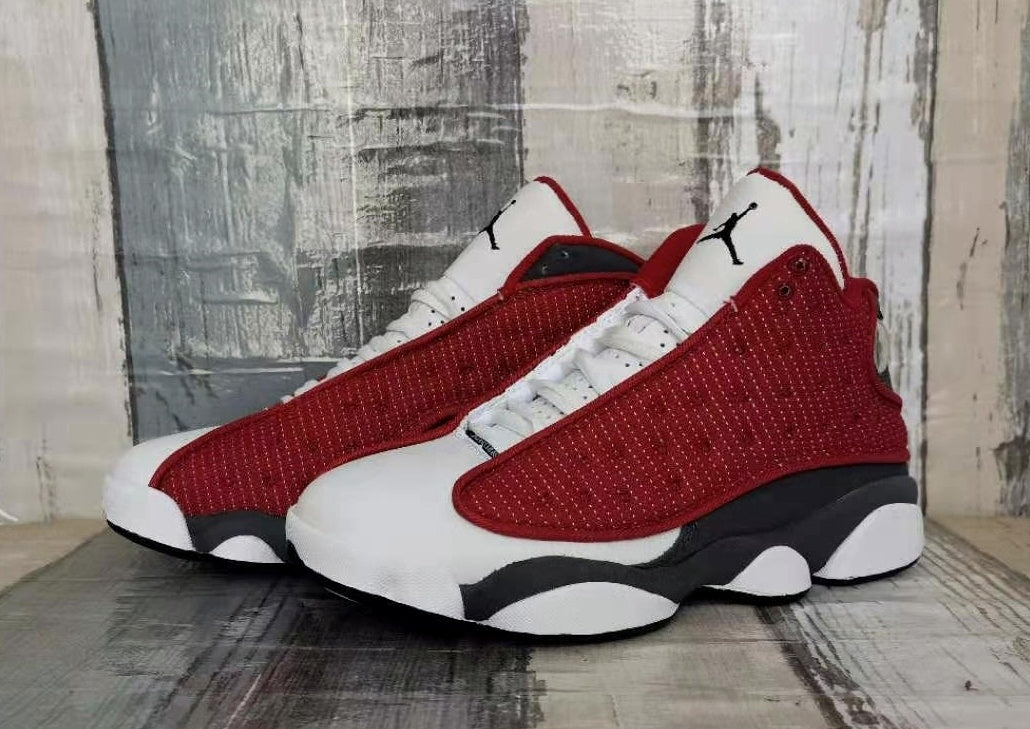 Sneakers, White Red Gray Colorway, Lace Up Design, Casual Gift for Sneaker Fans
