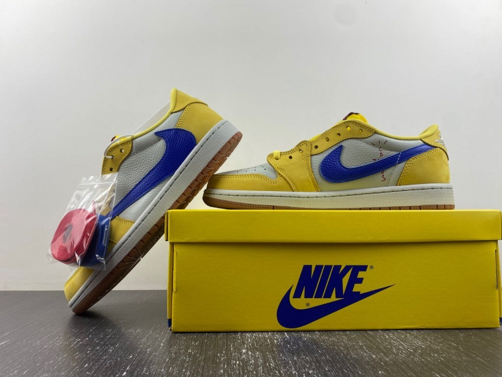 Low Top Sneakers, Blue White Yellow Colorway, Reverse Hook Design, Lace Up Design, Casual Gift for Sneaker Fans