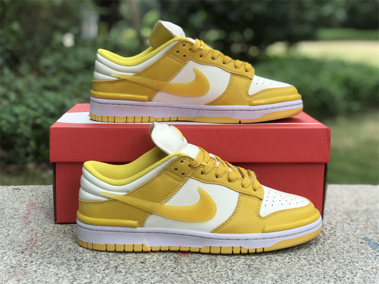 Low Top Sneakers, White Yellow Colorway, Lace Up Design, Casual Gift for Sneaker Fans