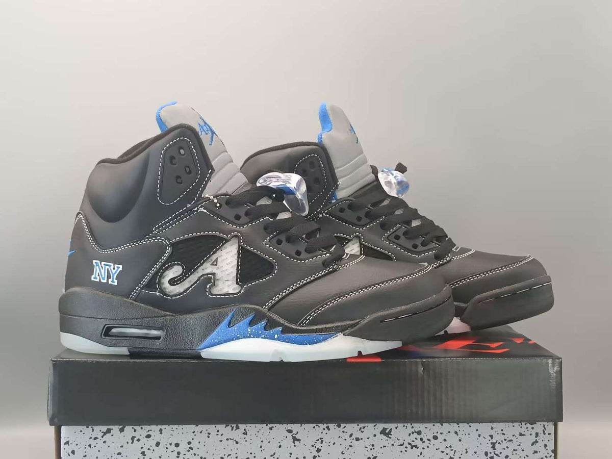 High Top Sneakers, Blue Colorway, Lace Up Design, Casual Gift for Sneaker Fans