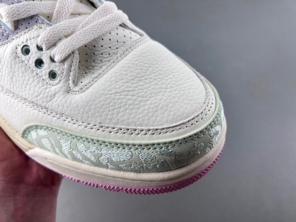Retro Low Top Sneakers, White Green Pink Colorway, Lace Up Design, Casual Gift for Sneaker Fans