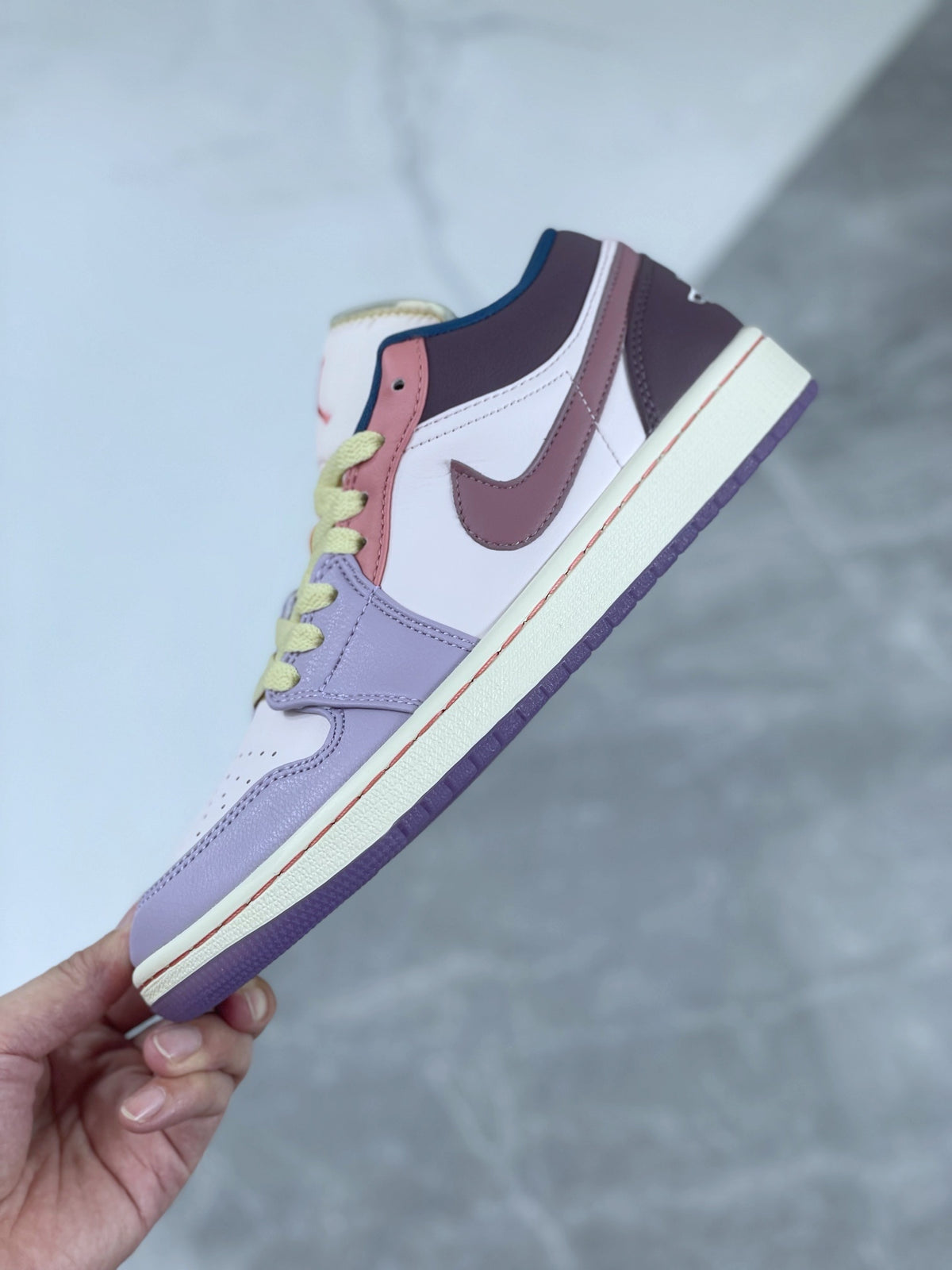 Low Top Shoes, Purple Pink Colorway, Lace Up Design, Casual Gift for Shoe Lovers