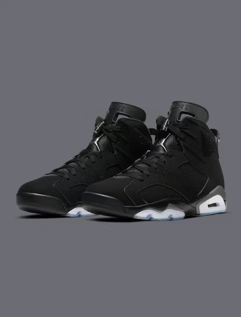 Retro Sneakers, Black Silver Colorway, Casual Gift for Sneaker Fans