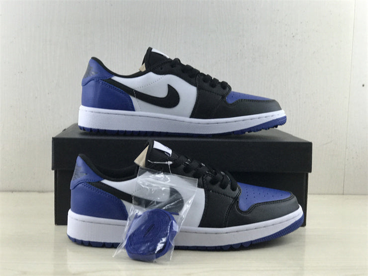 Low Top Golf Shoes, Blue Black White Colorway, Lace Up Design, Casual Gift for Shoe Lovers