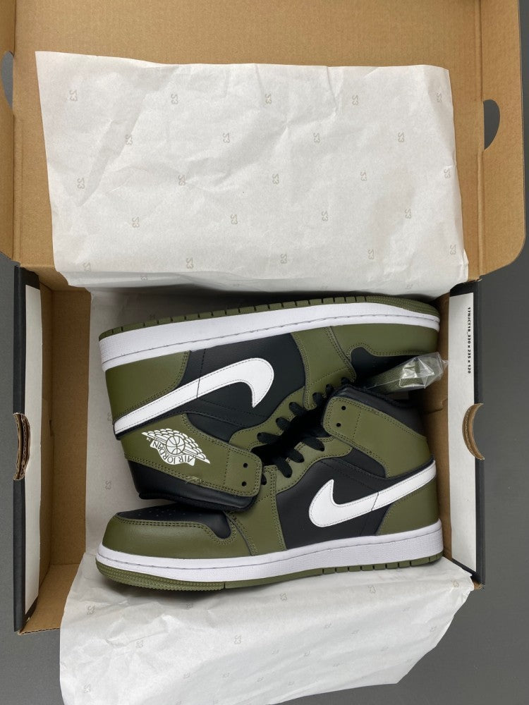 Mid Top Sneakers, Green Black Colorway, Lace Up Design, Casual Gift for Sneaker Fans
