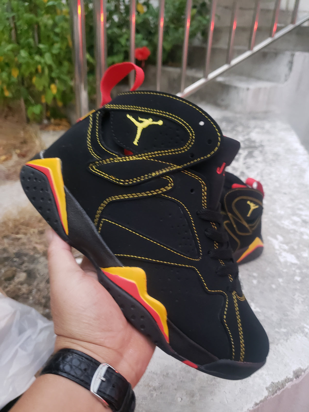 Sneakers, Black Yellow Colorway, Lace Up Design, Casual Gift for Sneaker Fans