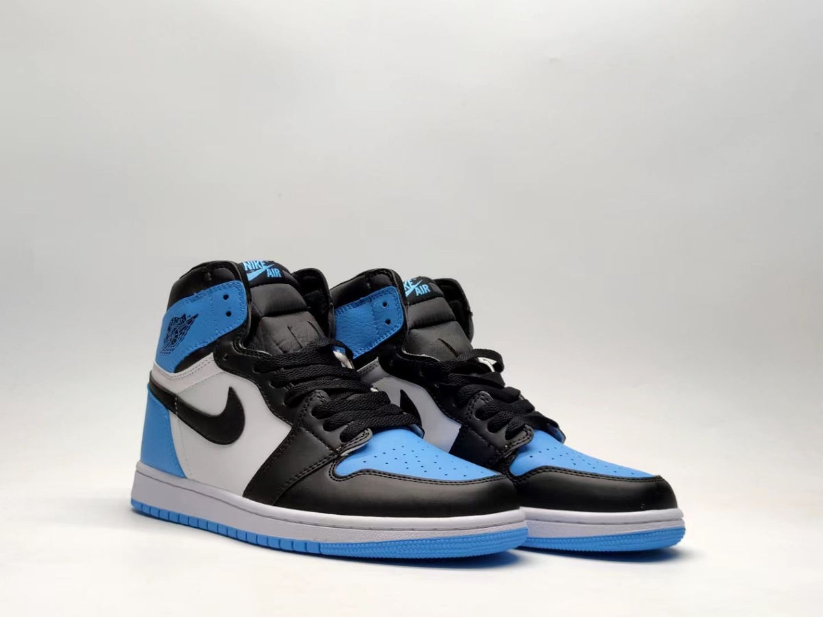 High Top Sneakers, Blue White Black Colorway, Lace Up Design, Casual Gift for Sneaker Fans