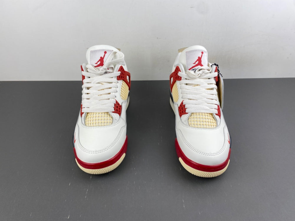 Low Top Sneakers, White Black Red Colorway, Lace Up Design, Casual Gift for Sneaker Fans