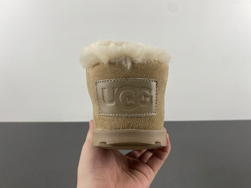 Slides, Beige Colorway, Slip On Design, Wool Detail, Casual Gift for Shoe Lovers