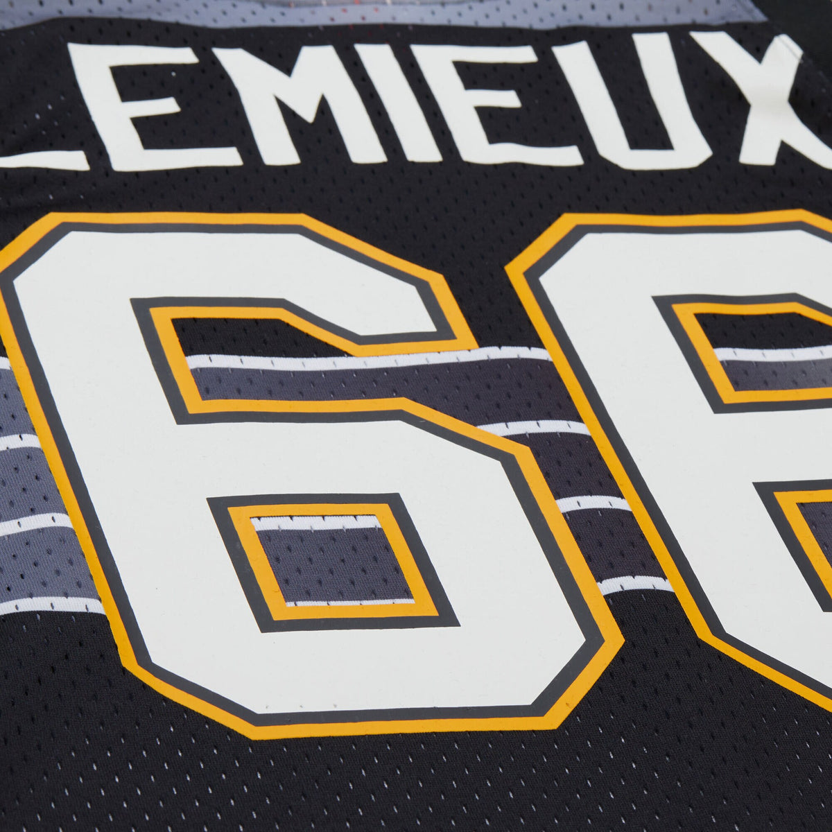 Pittsburgh Penguins Mario Lemieux Mitchell & Ness Black Maxxed Out Fashion Basketball Jersey