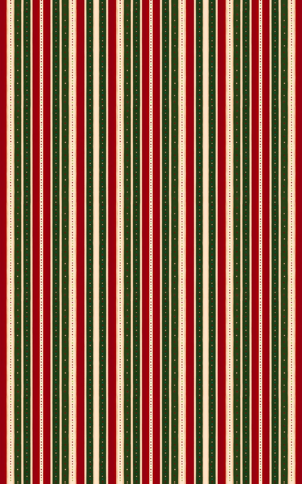 Red Green Cream Stripe Gift Wrap, Classic Striped Christmas Wrapping Paper, Gold Dot Holiday Striped Paper, Festive Winter Gi