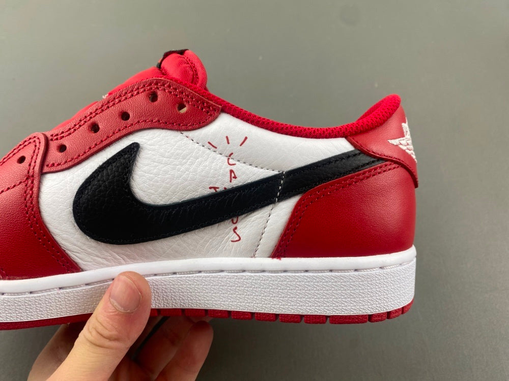 Low Top Sneakers, White Red Colorway, Reverse Hook Design, Lace Up Design, Casual Gift for Sneaker Fans