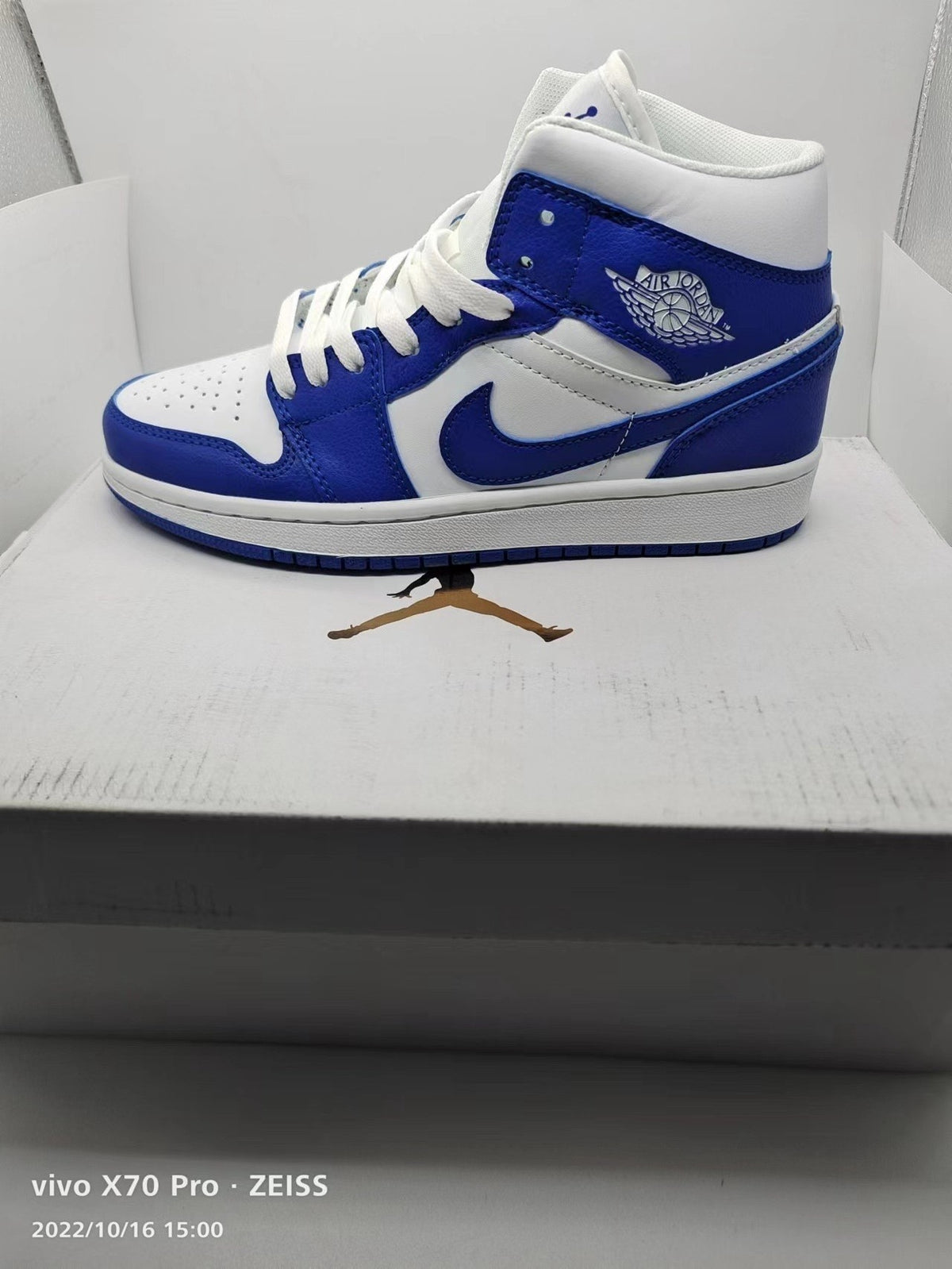 Sneakers, Blue White Colorway, Lace Up Design, Casual Gift for Sneaker Fans