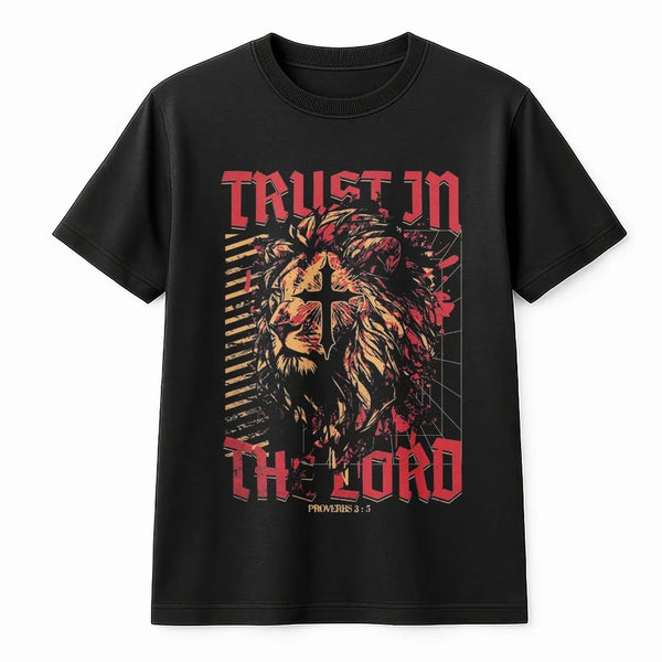 Trust in the Lord Sweatshirt | Lion of Judah Cross Graphic | Premium Cotton Blend | Faith Based Apparel Gift