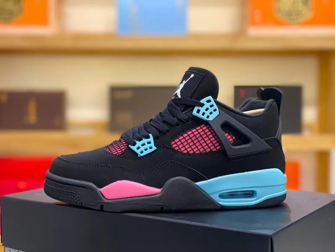 Sneakers, Blue Black Pink Colorway, Lace Up Design, Casual Gift for Sneaker Fans