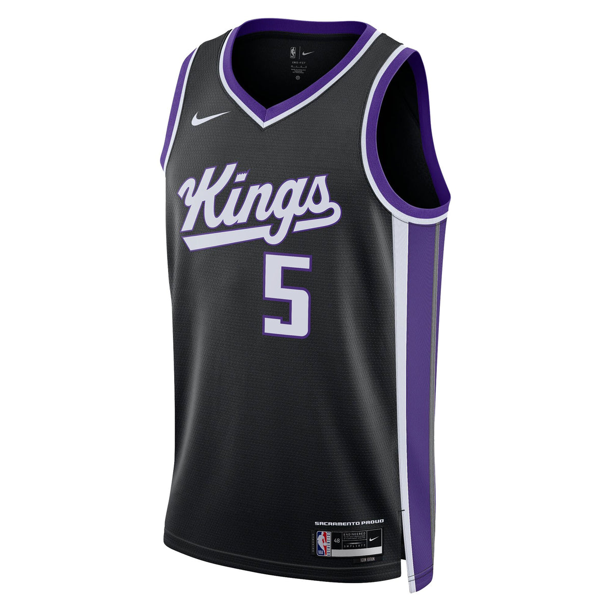 Sacramento Kings Icon Swingman Jersey - Black - Darius Acuff Jr.