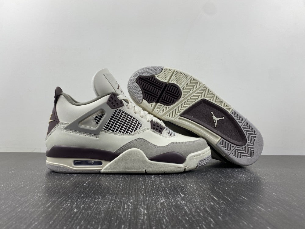 Sneakers, Burgundy White Gray Colorway, Leather Footwear, Lace Up Design, Casual Gift for Sneaker Fans