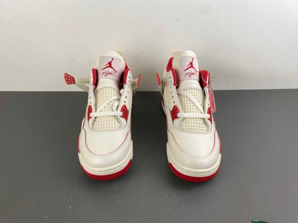 Low Top Sneakers, Off White Red Colorway, Valentine Design, Lace Up Design, Casual Gift for Sneaker Fans