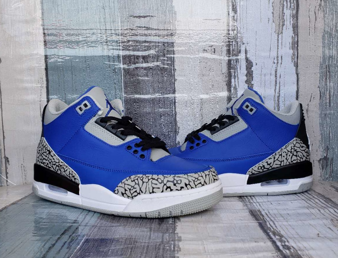 Sneakers, Blue Black Colorway, Lace Up Design, Casual Gift for Sneaker Fans