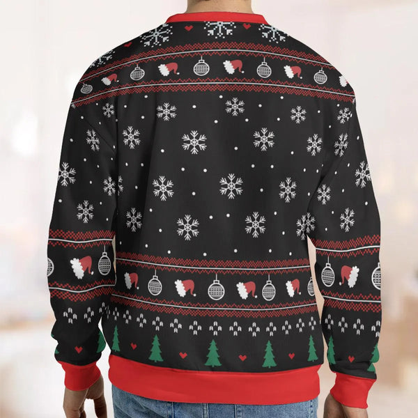 Humorous Sarcastic Holiday Sweater, Kiss My Mistletoe Ugly Christmas Sweatshirt, Retro Adult Xmas Crewneck, Holiday Party Pul