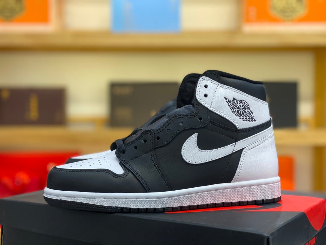 High Top Sneakers, White Black Colorway, Lace Up Design, Casual Gift for Sneaker Fans