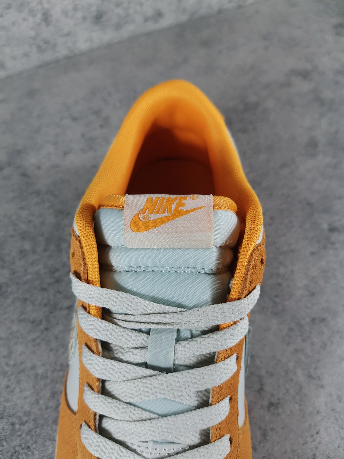 Low Top Sneakers, White Orange Colorway, Lace Up Design, Casual Gift for Sneaker Fans
