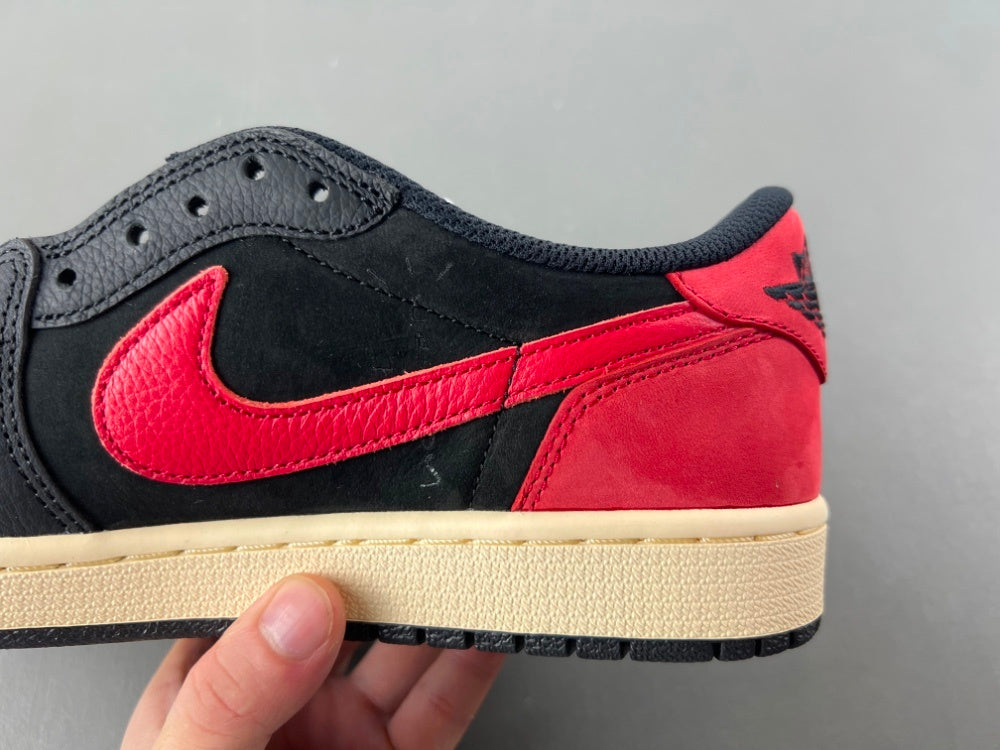 Low Top Sneakers, Black Red Colorway, Reverse Hook Design, Lace Up Design, Casual Gift for Sneaker Fans