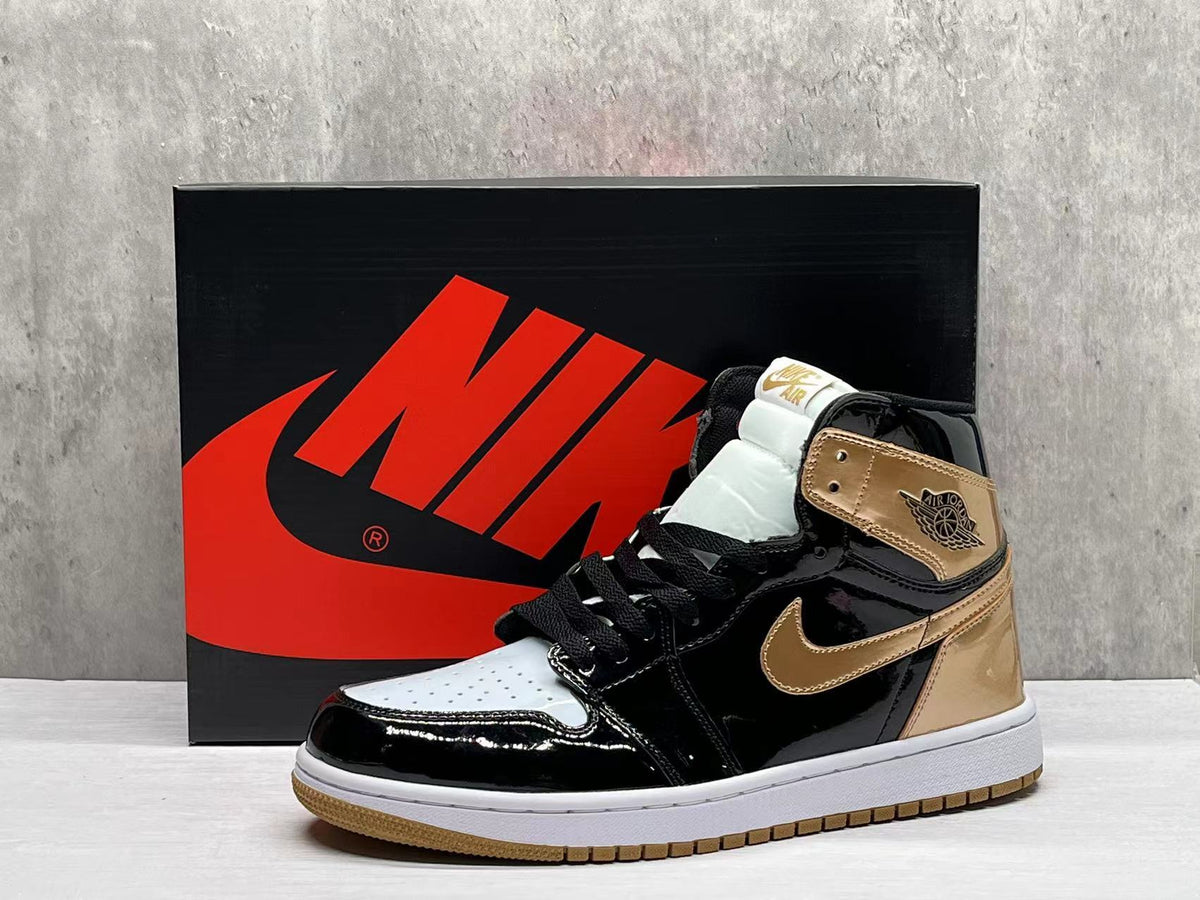High Top Sneakers, Black Gold Colorway, Mismatched Colorway, Lace Up Design, Casual Gift for Sneaker Fans