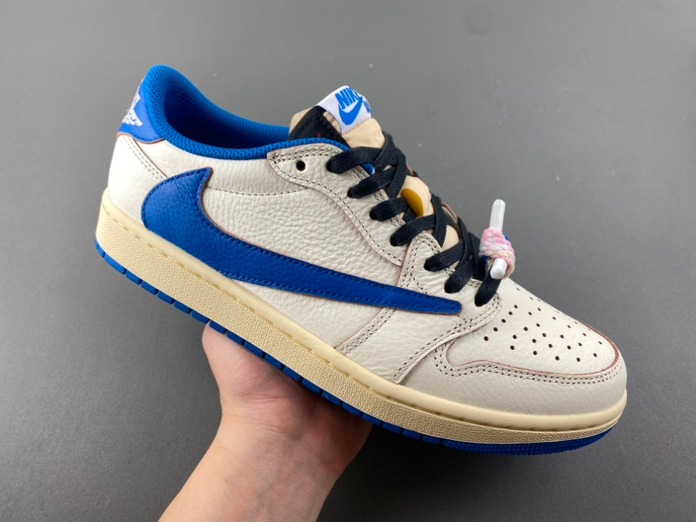 Low Top Shoes, Blue White Colorway, Reverse Hook Design, Lace Up Design, Casual Gift for Shoe Lovers