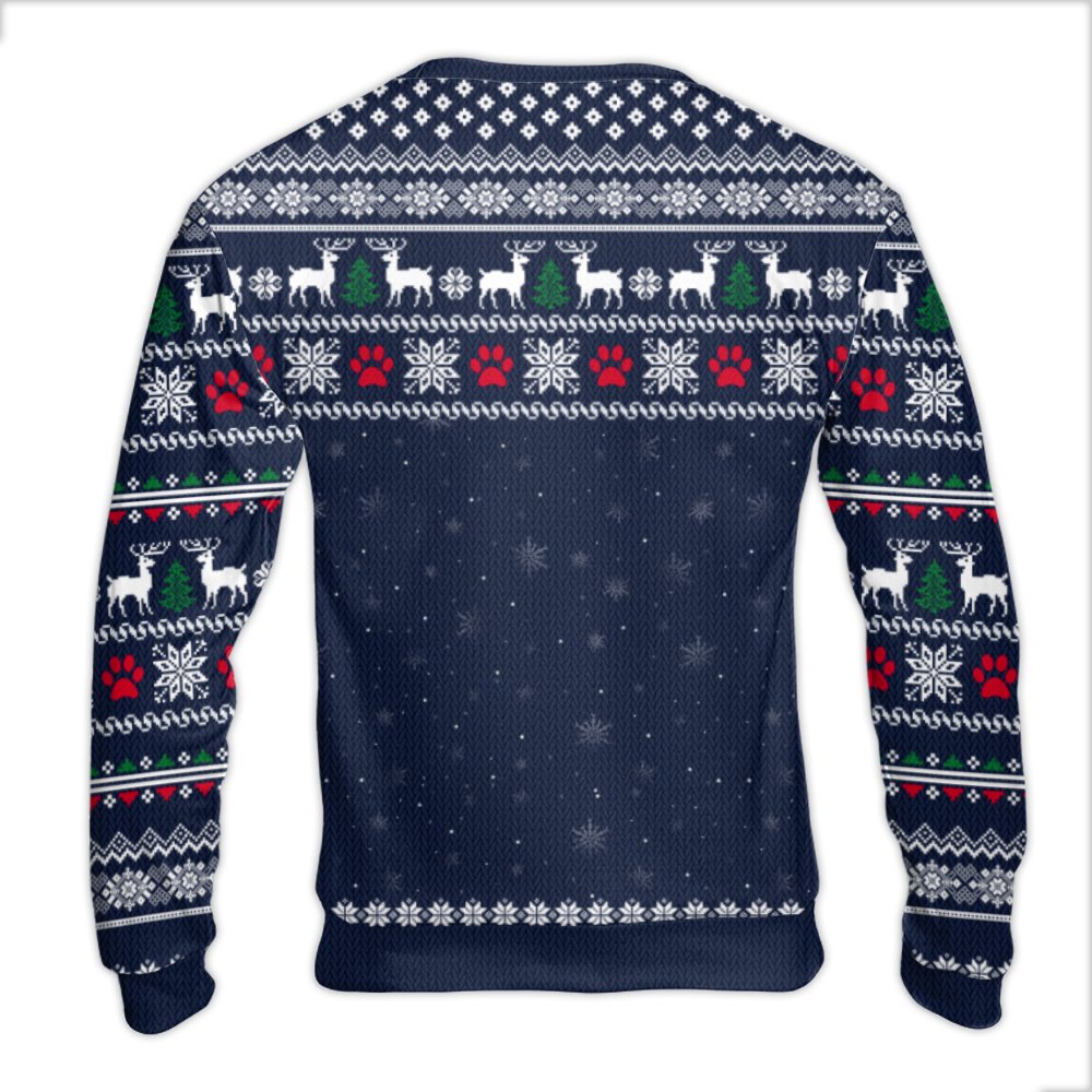 67th Birthday Holiday Sweater, Not Naughty Just 67 Ugly Christmas Sweater, Reindeer Paw Print Sweatshirt, Humorous 67 Year Ol
