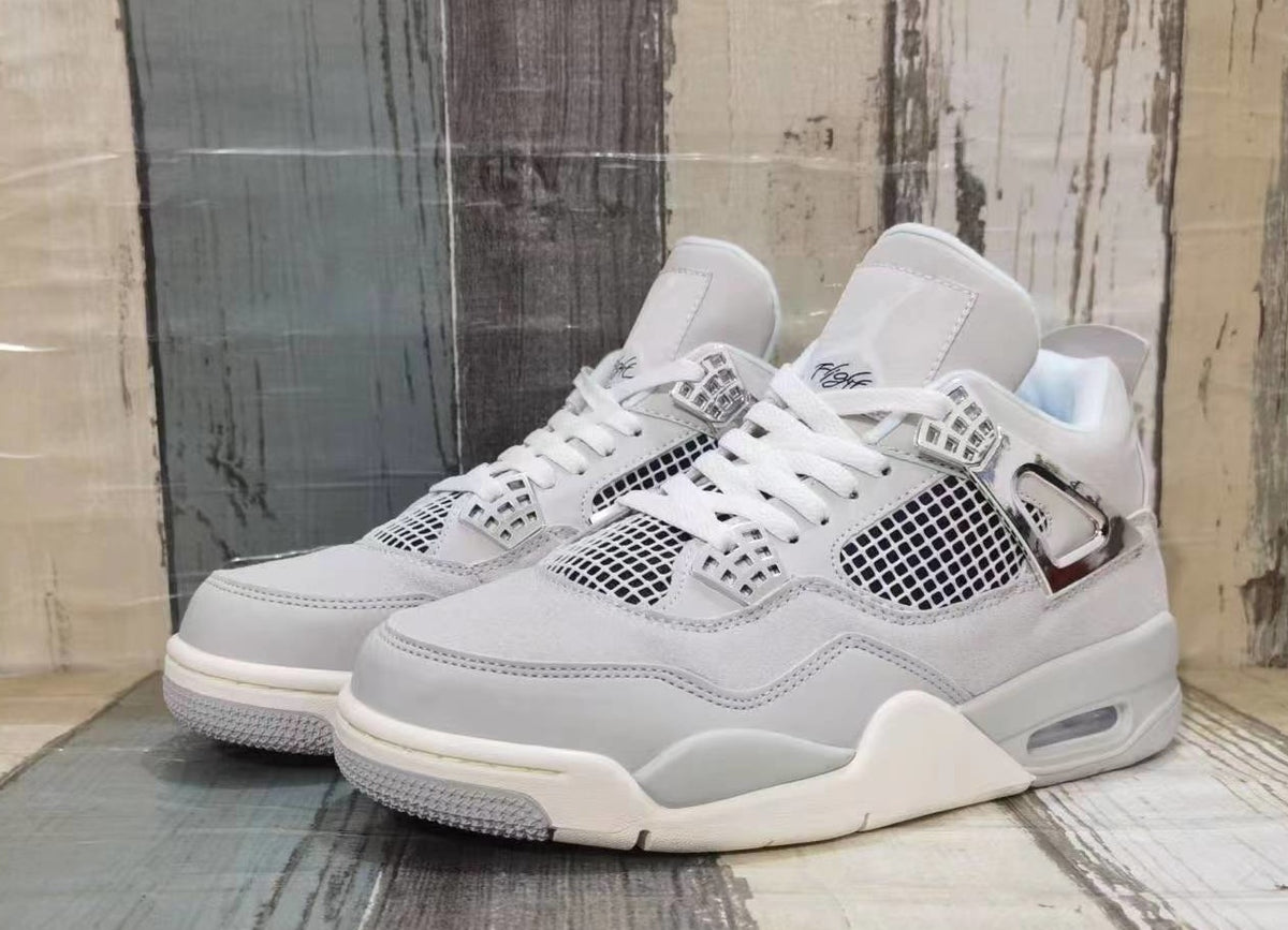 Sneakers, Gray Silver Colorway, Lace Up Design, Casual Gift for Sneaker Fans