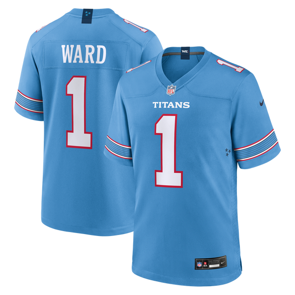 Tennessee Titans Cameron Ward Light Blue Game Jersey