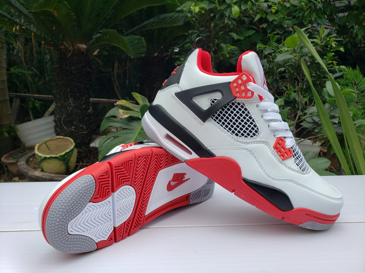 Sneakers, White Black Red Colorway, Lace Up Design, Casual Gift for Sneaker Fans