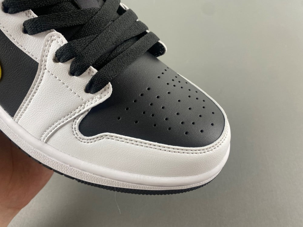 Low Top Sneakers, White Black Gold Colorway, Lace Up Design, Casual Gift for Sneaker Fans