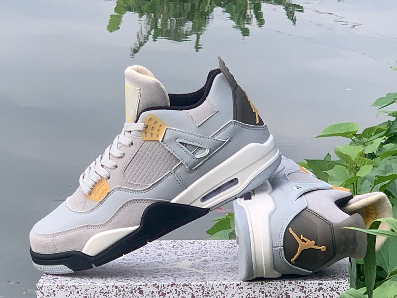 Sneakers, Gray White Colorway, Lace Up Design, Casual Gift for Sneaker Fans