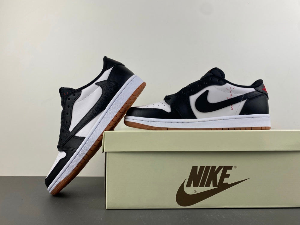 Low Top Sneakers, White Black Red Brown Colorway, Leather Footwear, Reverse Hook Design, Lace Up Design, Casual Gift for Sneaker Fans
