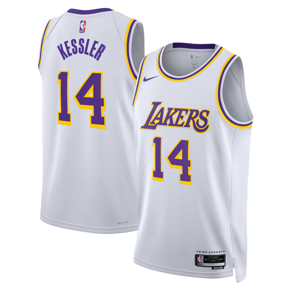 Los Angeles Lakers Association Edition Edition Swingman Jersey - White - Walker Kessler