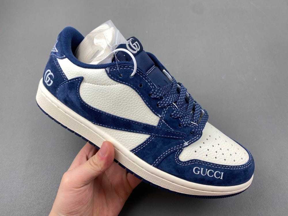 Low Top Sneakers, Off White Blue Colorway, Reverse Hook Design, Lace Up Design, Casual Gift for Sneaker Fans