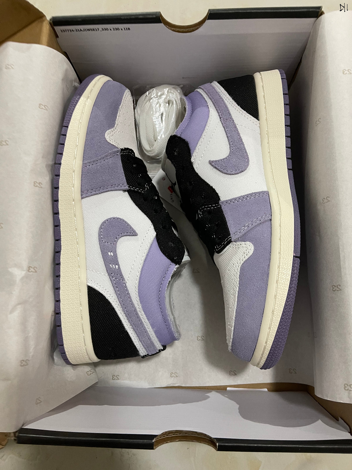 Low Top Sneakers, Purple Gray Colorway, Lace Up Design, Casual Gift for Sneaker Fans