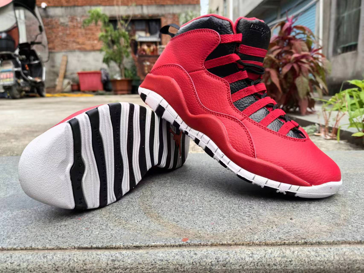 High Top Sneakers, Red Black Colorway, Lace Up Design, Casual Gift for Sneaker Fans