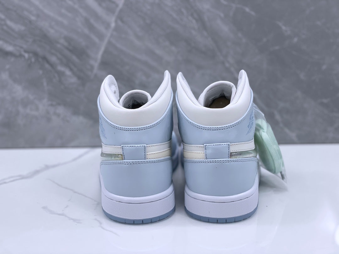 Mid Top Sneakers, Blue Colorway, Gradient Colorway, Lace Up Design, Casual Gift for Sneaker Fans