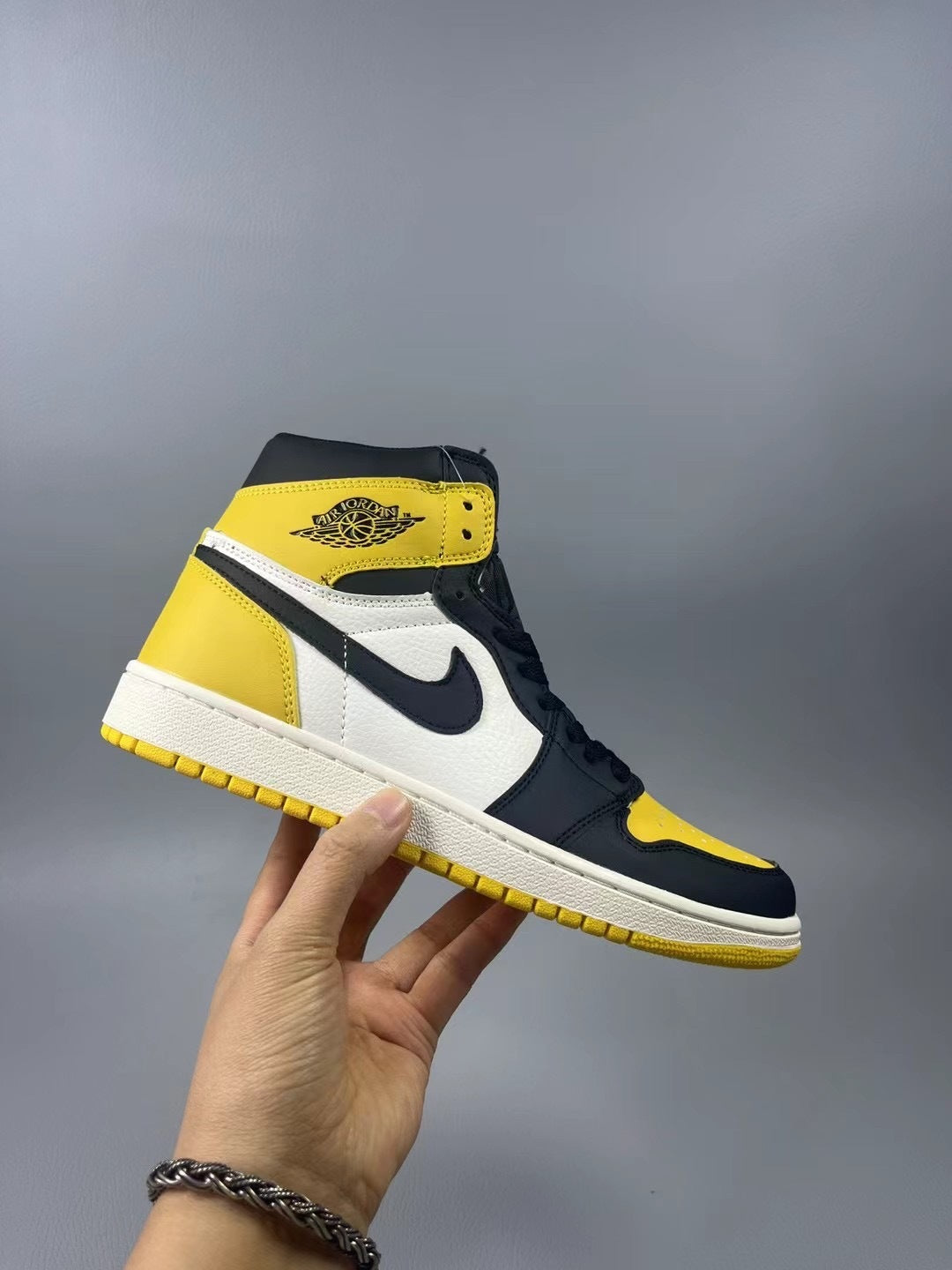 Sneakers, Black Yellow Colorway, Lace Up Design, Casual Gift for Sneaker Fans
