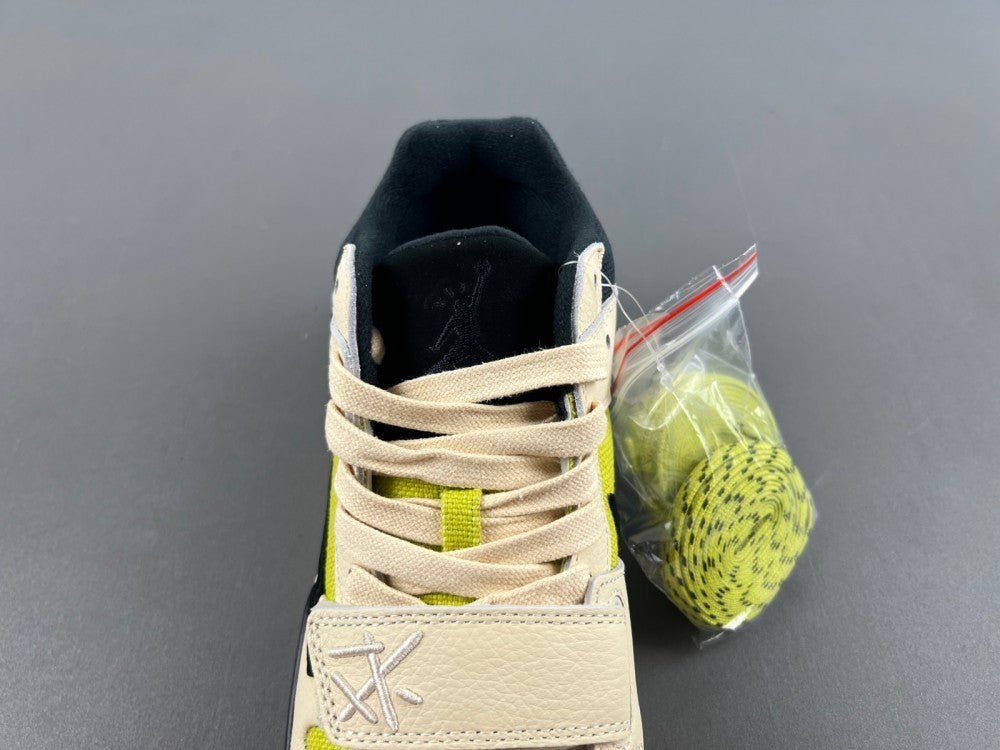 Low Top Sneakers, Neon Green Black Yellow Colorway, Reverse Hook Design, Lace Up Design, Casual Gift for Sneaker Fans
